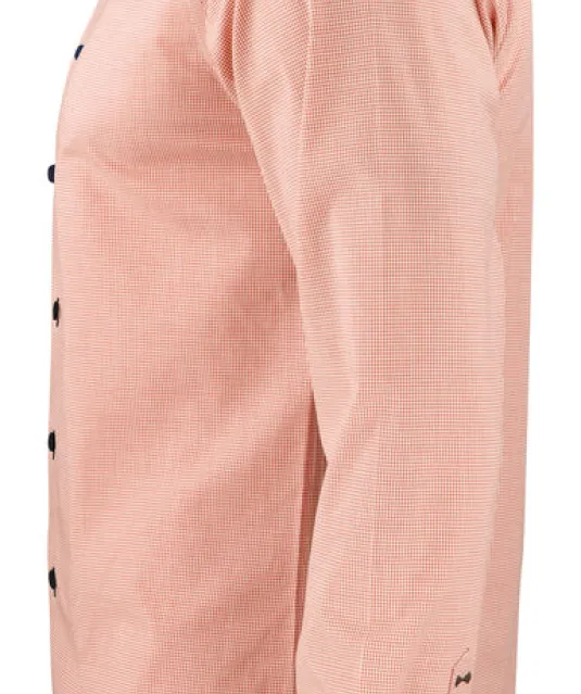 Purple Bow 141  Hemd Slim Fit Man Oranje/geruit