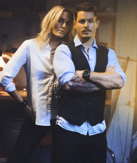 Indigo Bow 33  Hemd Slim Fit Heren Wit