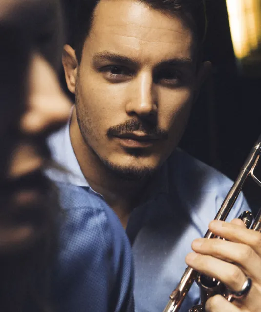 Purple Bow 48  Hemd Dames Blauw patroon