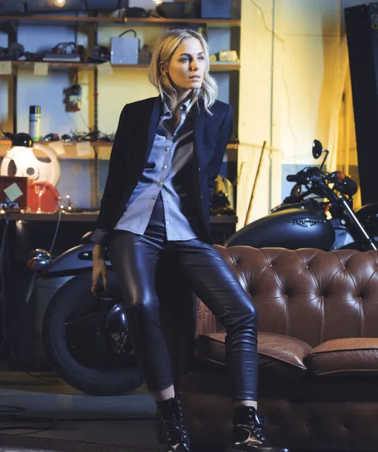 Purple Bow 48  Hemd Dames Blauw patroon