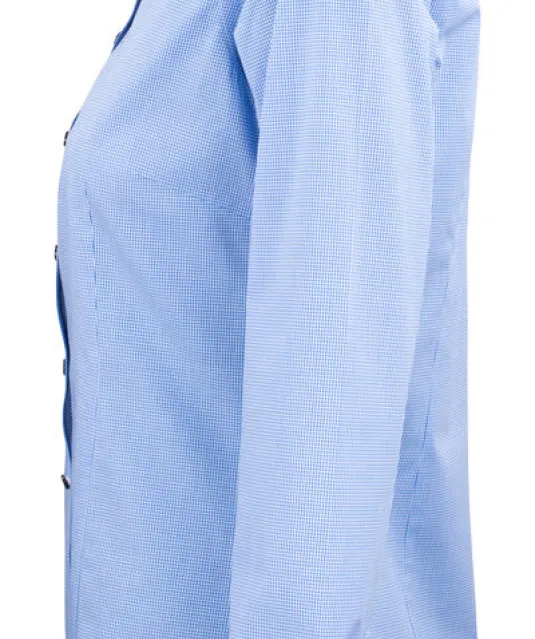 Purple Bow 141  Hemd Dames Blauw/geruit