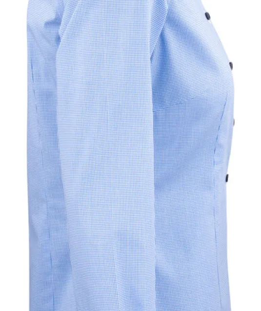 Purple Bow 141  Hemd Dames Blauw/geruit