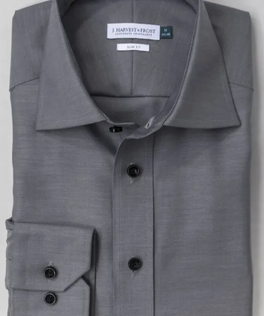 Green Bow 01  Hemd Slim Fit Heren Grijs