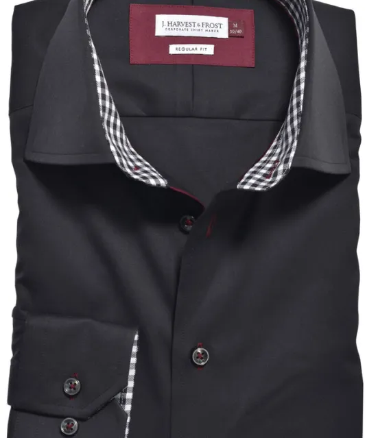 Red Bow 20  Hemd Regular Fit Heren Zwart/rood