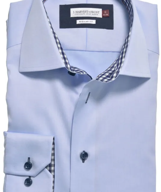 Red Bow 20  Hemd Regular Fit Heren Hemelsblauw/marine