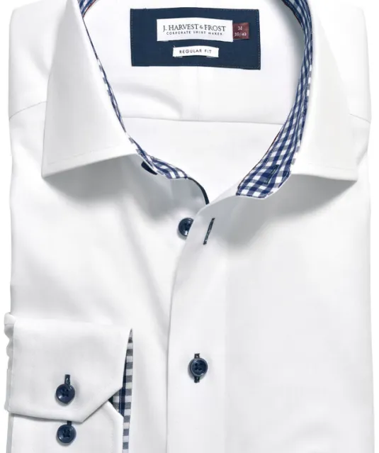 Red Bow 20  Hemd Slim Fit Heren Wit/marine