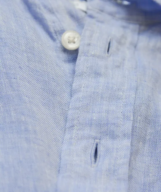 Indigo Bow 33  Hemd Slim Fit Heren Hemelsblauw