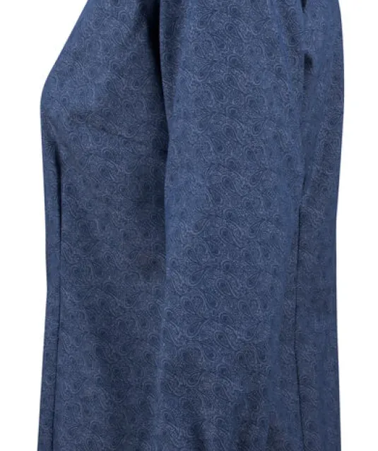 Purple Bow 143  Hemd Dames Middenblauw gestreept