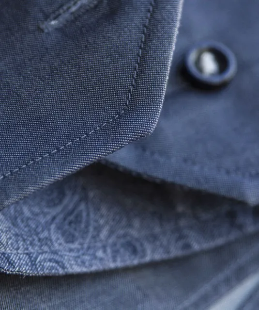 Red Bow 120  Hemd Slim Fit Heren Blauw gestreept