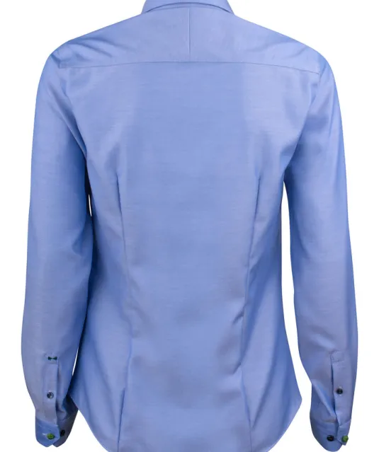 Green Bow 01  Hemd Dames Middenblauw