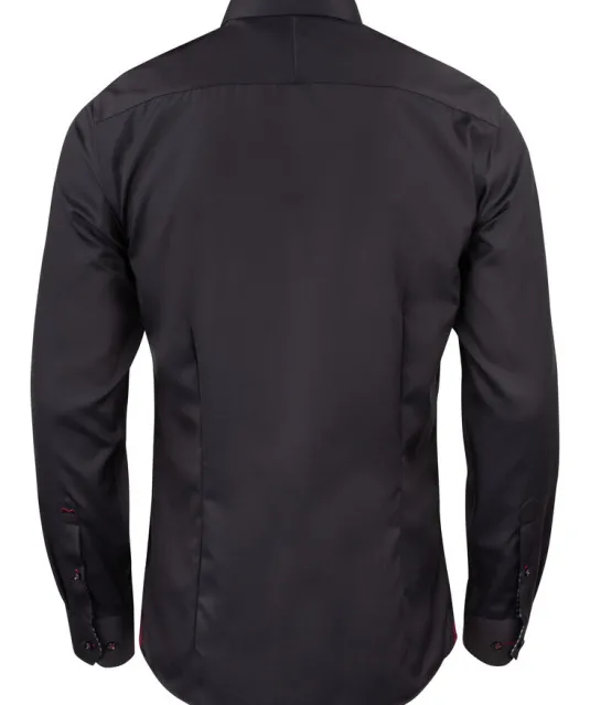 Red Bow 20  Hemd Slim Fit Heren Zwart/rood