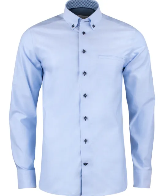 Red Bow 121  Hemd Slim Fit Heren Lichtblauw