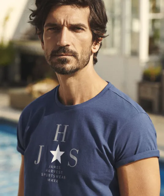 American U T-Shirt Heren Wit