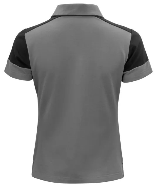 Prime Polo Dames Staalgrijs/zwart