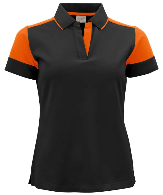 Prime Polo Dames Zwart/oranje