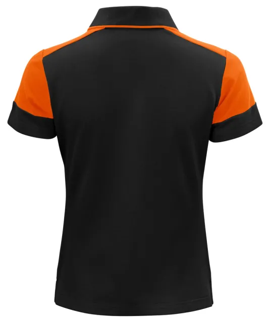 Prime Polo Dames Zwart/oranje