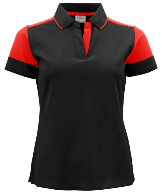 Prime Polo Dames Zwart/rood