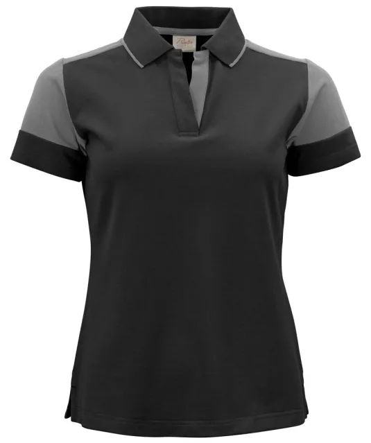 Prime Polo Dames Zwart/staalgrijs