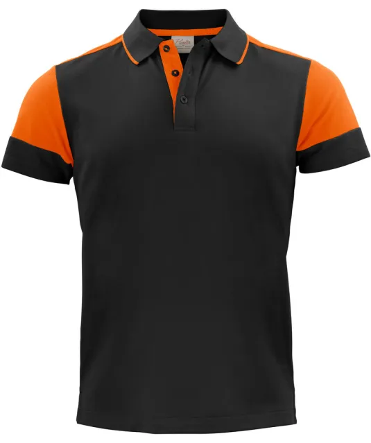 Prime Polo Heren Zwart/oranje