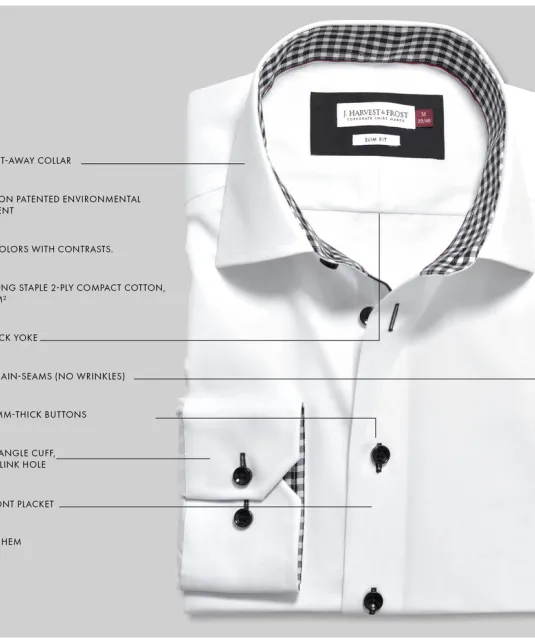 Red Bow 20  Hemd Slim Fit Heren Wit/marine