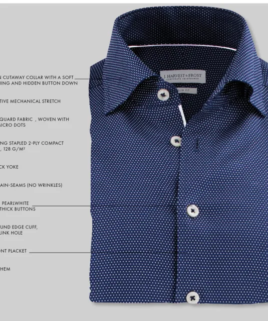 Purple Bow 49  Hemd Regular Fit Heren Marine