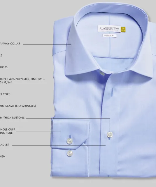 Yellow Bow 50  Hemd Slim Fit Heren Wit