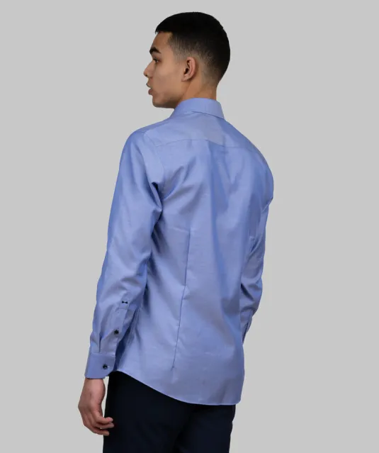 Green Bow 01  Hemd Slim Fit Heren Middenblauw