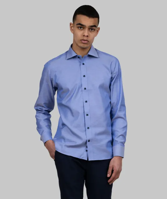 Green Bow 01  Hemd Slim Fit Heren Middenblauw