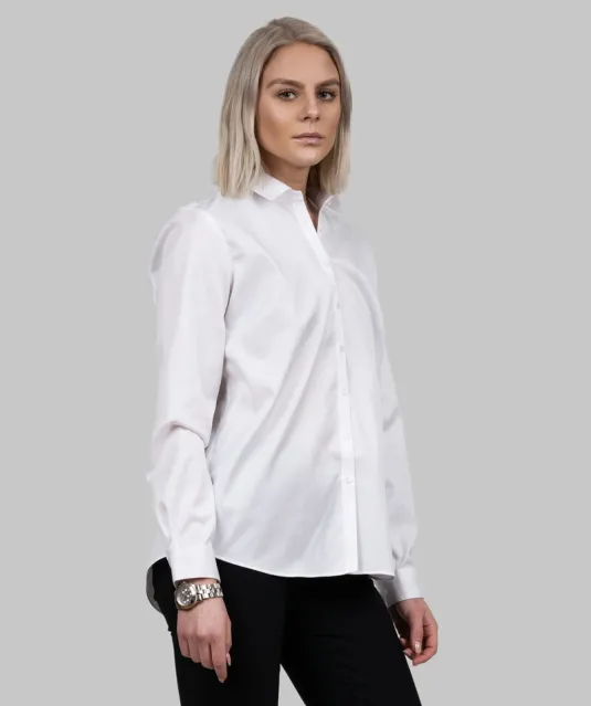 Green Bow 01  Hemd Relaxed Fit Dames Wit