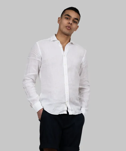 Indigo Bow 33  Hemd Slim Fit Heren Wit