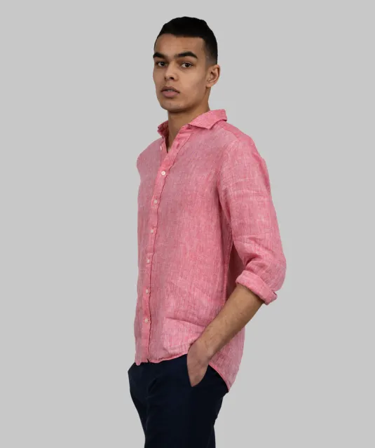 Indigo Bow 33  Hemd Slim Fit Heren Rood