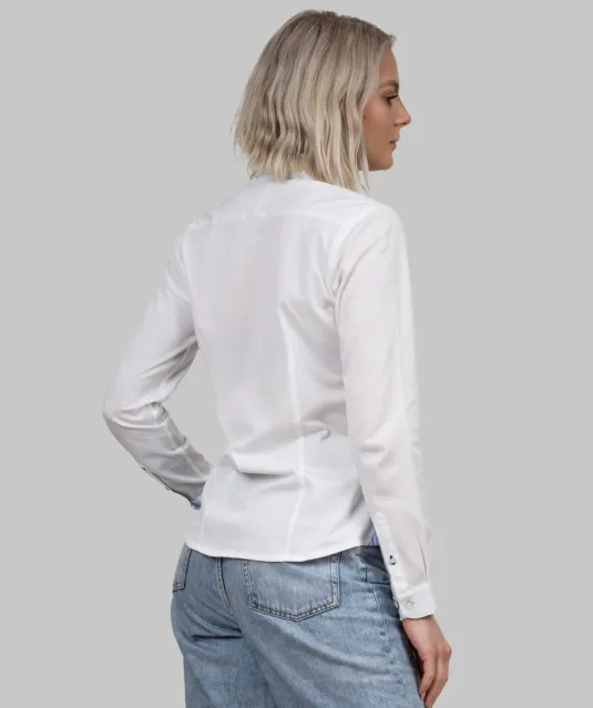 Indigo Bow 34  Hemd Dames Wit