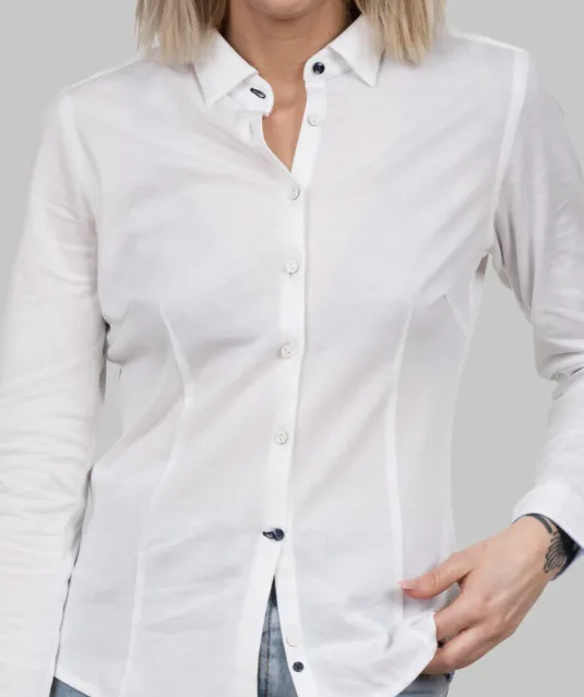 Indigo Bow 34  Hemd Dames Wit