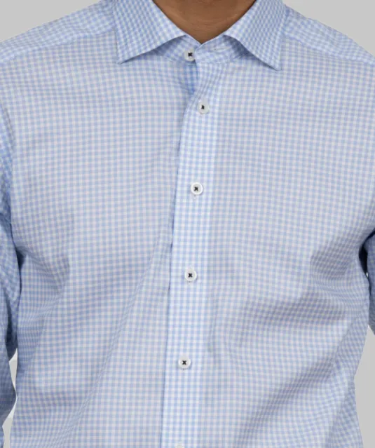 Yellow Bow 53  Hemd Slim Fit Heren Lichtblauw