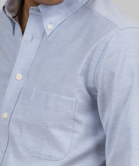 Yellow Bow 54  Hemd Slim Fit Heren Lichtblauw