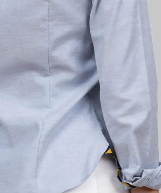 Yellow Bow 54  Hemd Dames Lichtblauw