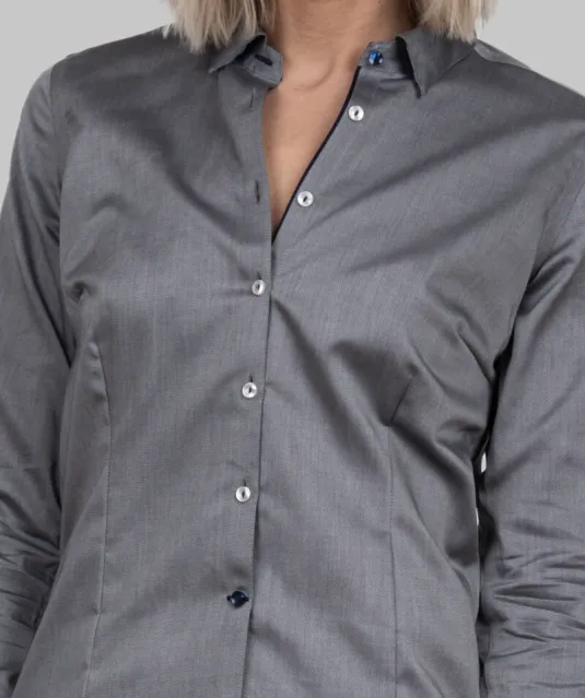 Red Bow 122  Hemd Dames Grijs
