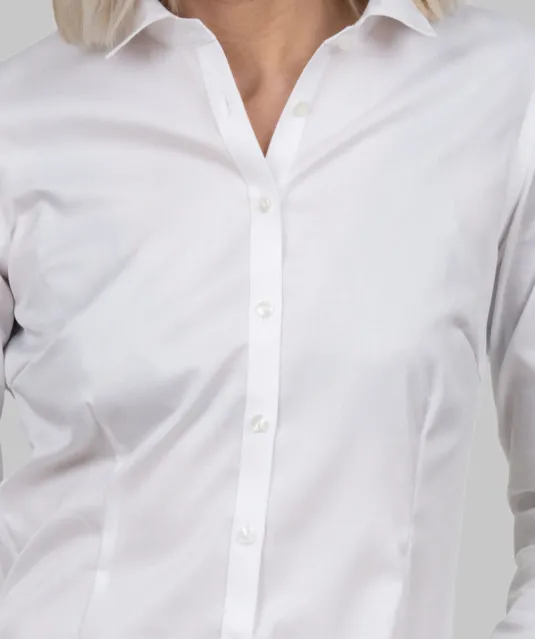 Green Bow 01  Hemd Dames Wit