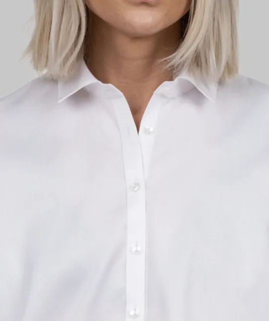 Green Bow 01  Hemd Relaxed Fit Dames Wit