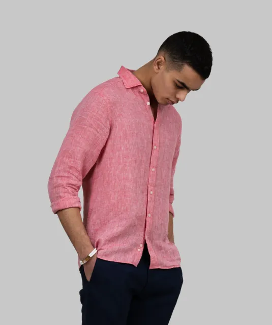 Indigo Bow 33  Hemd Slim Fit Heren Rood