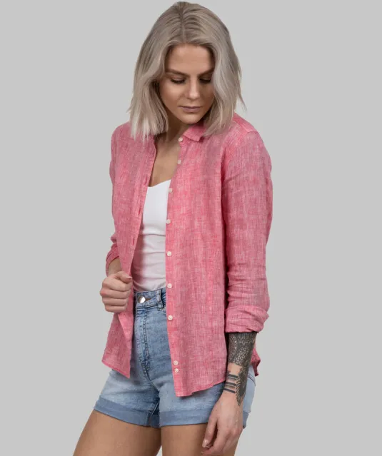 Indigo Bow 33  Hemd Dames Rood