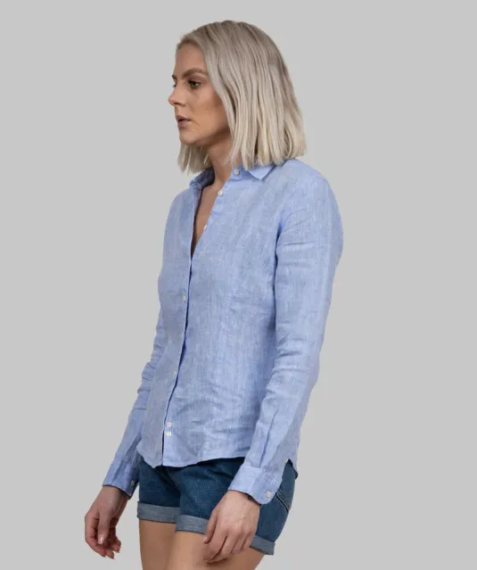 Indigo Bow 33  Hemd Dames Hemelsblauw
