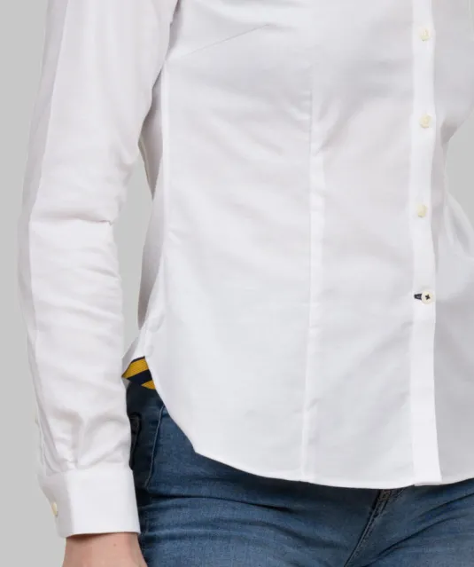 Yellow Bow 54  Hemd Dames Wit