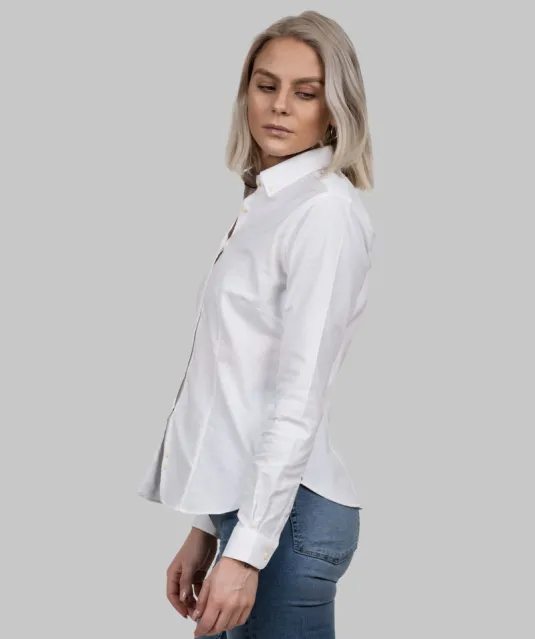 Yellow Bow 54  Hemd Dames Wit