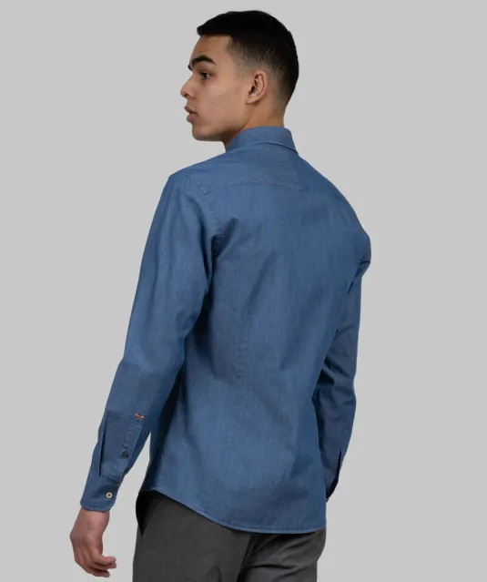 Indigo Bow 130  Hemd Slim Fit Heren Blauw gestreept