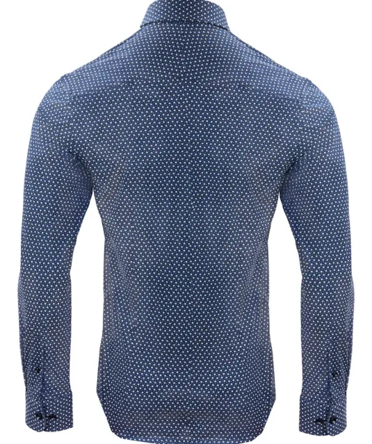 Indigo Bow 131  Hemd Slim Fit Heren Marine print