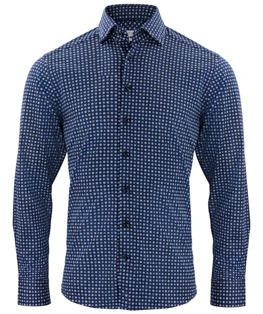 Indigo Bow 131  Hemd Slim Fit Heren Blauwe print