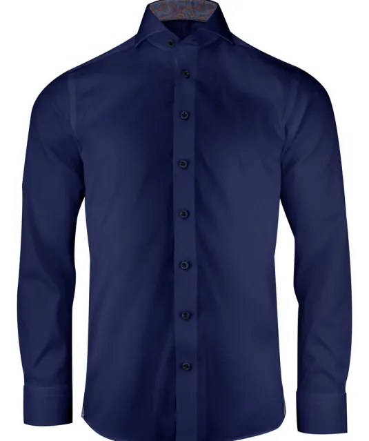 Purple Bow 146  Hemd Regular Fit Heren Donkerblauw mêlée