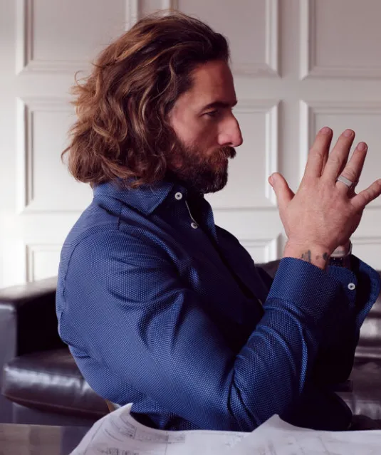 Purple Bow 49  Hemd Slim Fit Heren Marine