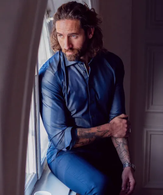 Red Bow 120  Hemd Slim Fit Heren Blauw gestreept